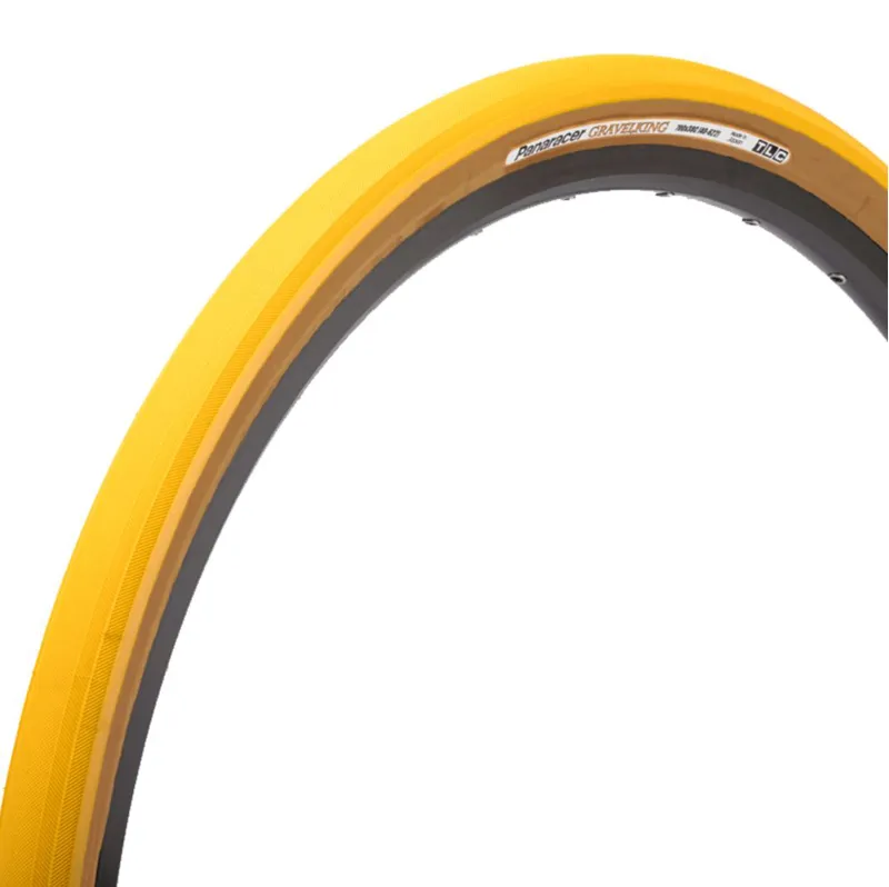 Panaracer Gravel King Colour Edition Tlc 700c Folding Tyre in Yellow